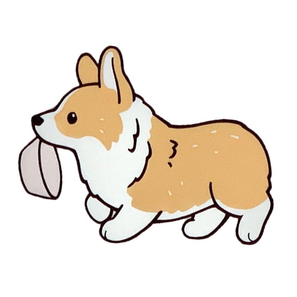 Waterproof Corgi Puppy Sticker Decal Die Cut
